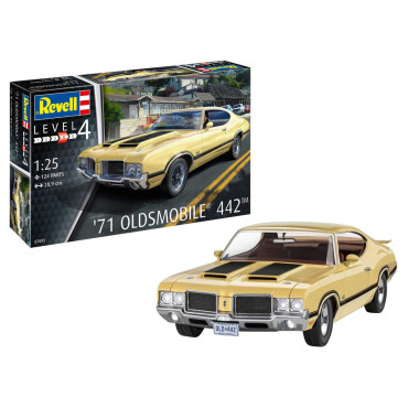 KIT PARA MONTAR REVELL OLDSMOBILE 442 COUPÉ 1771 1/25 124 PEÇAS REV 07695